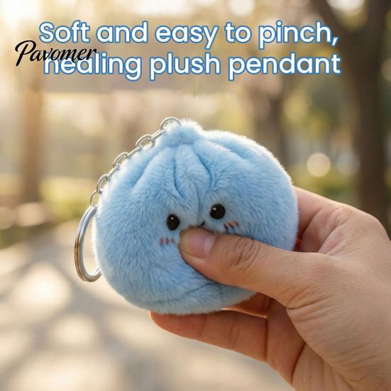 Small Food Toy for Kids Stuffed Dumplings Keychains, Mini Plush Toys, Kawaii Key Chain Backpack Charms, Gift Dumpling Lovers Soft Fidget Keychains