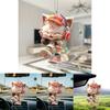 Cute Listening To Music Colorful Cat Pattern, Acrylic Pendant For Fun Vehicle Accessory