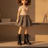 Miniature Doll Boots with Zipper | Thick Lugged Sole TPU Material, utility