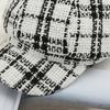 Winter Autumn Artist Hat Keep Warm For Girls Painter Hat Octagonal Cap Women Visors Cap Plaid Beret