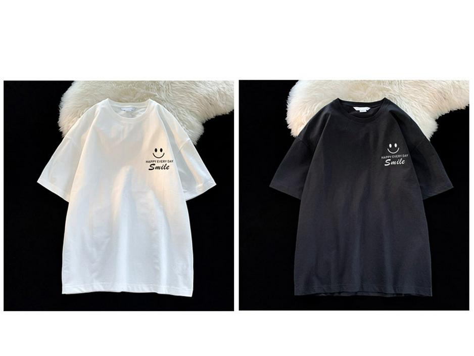 Korean Style Men's Summer Loose Fit Short-Sleeve T-Shirt - Trendy, Versatile, and Handsome for Students