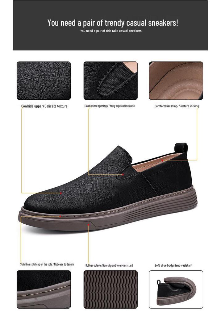 3315 Unisex Cowhide Loafers: Slip-on, Low-top, Casual, Handmade Shoes for Spring & Summer.
