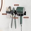 Wall Mount Hair Dryer Holder Bathroom Hair Tool Organizer Rack Strong Load-bearing