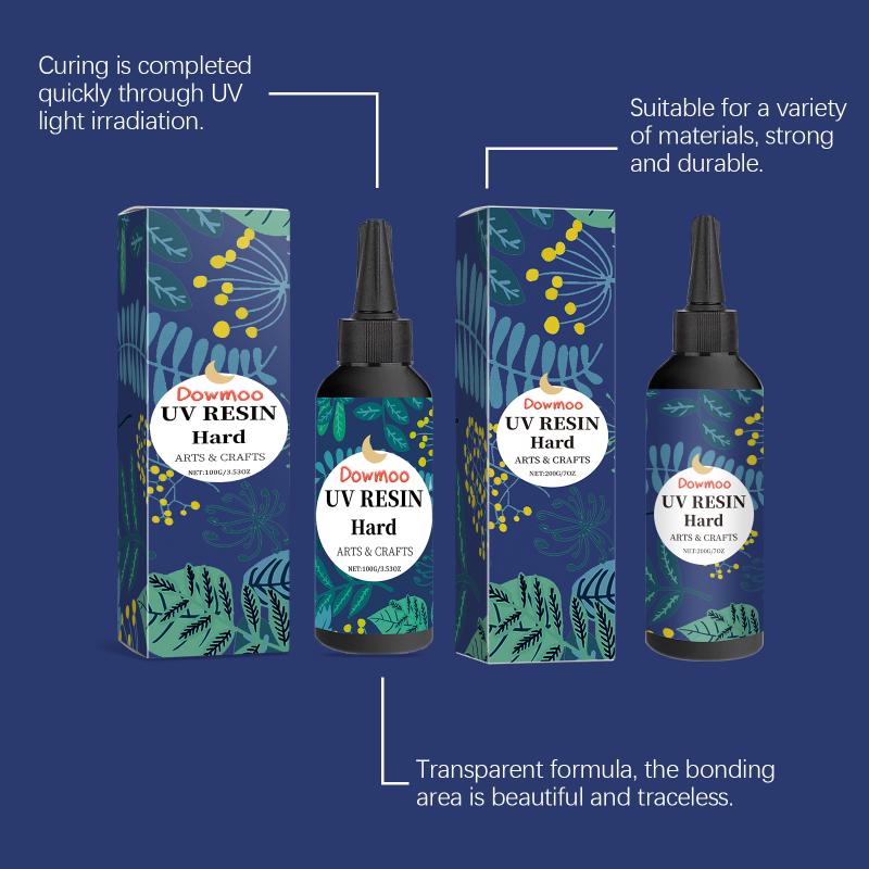 Dowmoo Resin Glue Handcrafted Creative Resin Drop Glue High Transparency Quick-Drying Glue Odorless Crystal Drop Glue