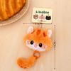 Cute Long-Tailed Kitten Plush Doll Pendant Cartoon Stuffed Doll Keychain Bag Charm Backpack Hanging Decoration Key Holder