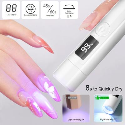 Wiederaufladbare USB-Mini-UV-LED-Nagellampe, UV-Licht zur Harzhärtung, Mini-Nageltrockner, tragbare Mini-UV-LED-Lampe für Nagelgelpolitur