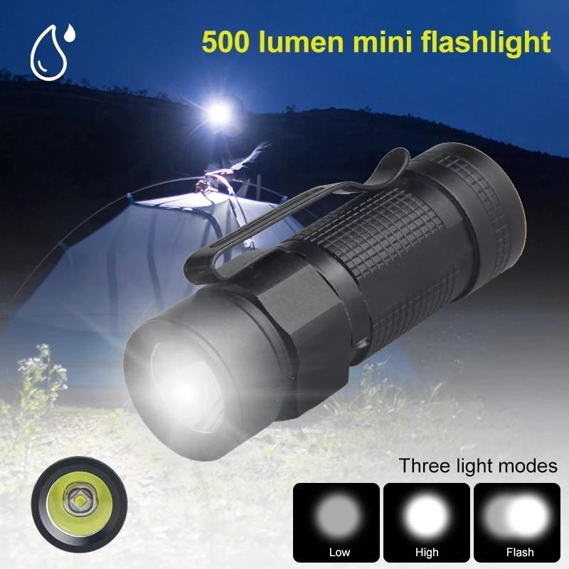 Pocket Mini Portable Led Usb Flashlight Waterproof Small Torch For Hiking Travel