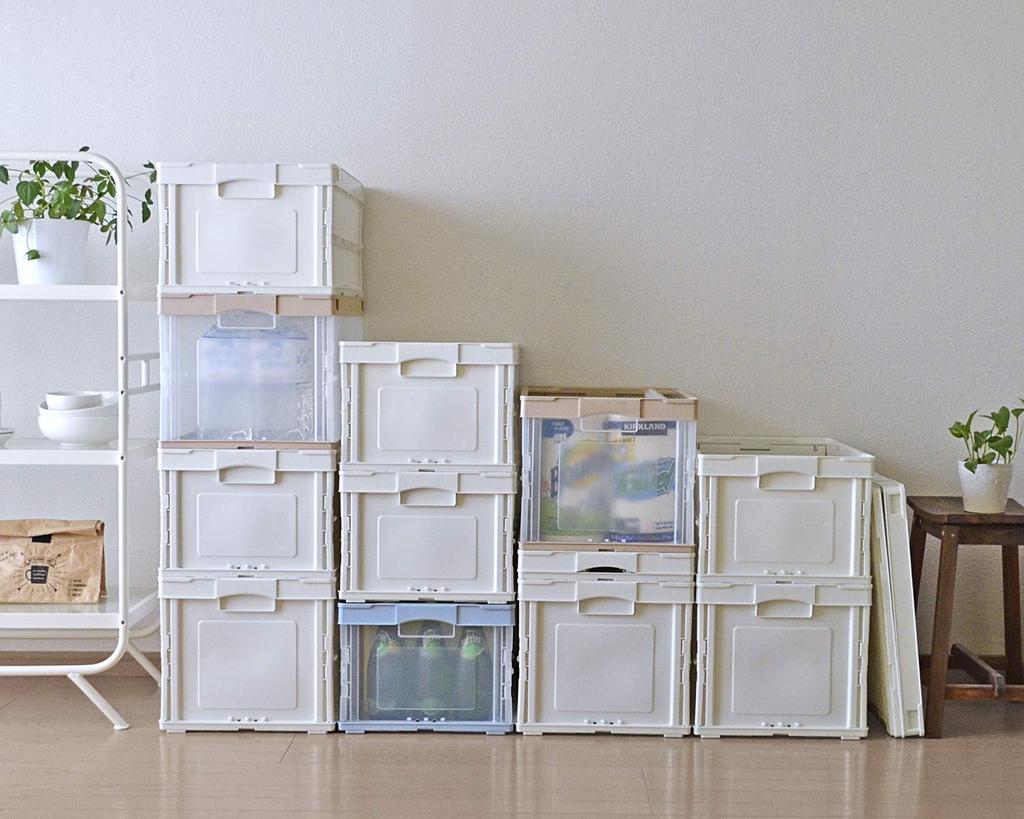 Folding Container 50L Beige Made In Japan ACCN657 CB-S51NRL