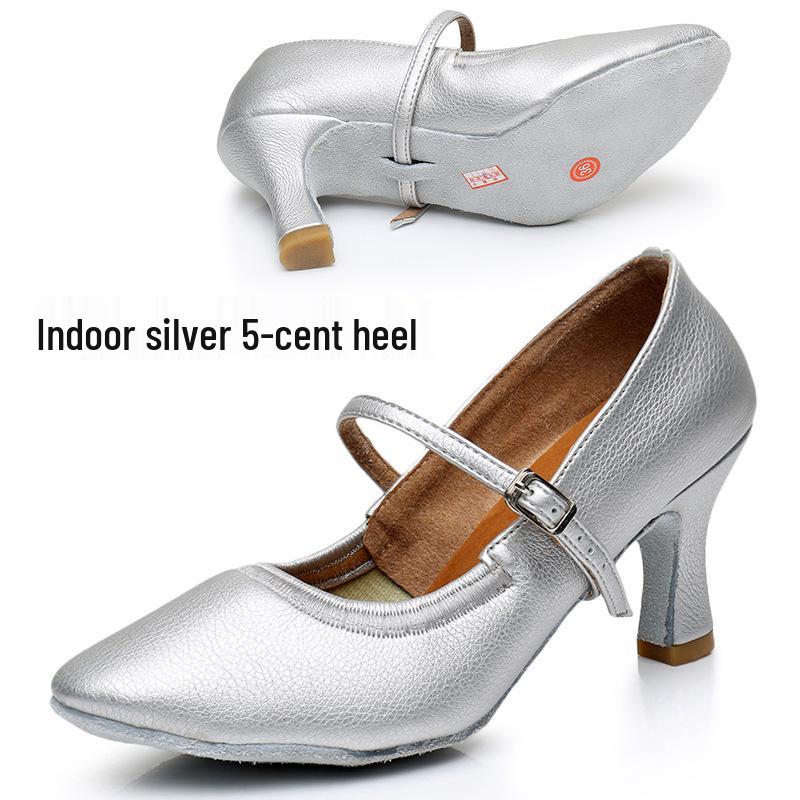 Women's Modern Ballroom & Latin Dance Shoes - Elastic Opening, Perfect for Practice & Social Dancing