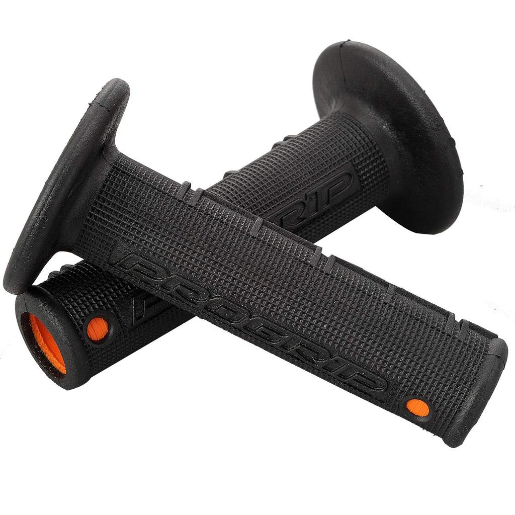 Daytona PROGRIP Motorcycle Grips for Handlebar Diameter 120mm Gel 799 Type 98148 22.2 (Off-Road) Anti-Vibration End-Penetrating Black/Orange