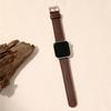 Loideu [Apple Watch 38-42Mm Compatible] Brown Premium Leather Strap Ll2S21300Psr