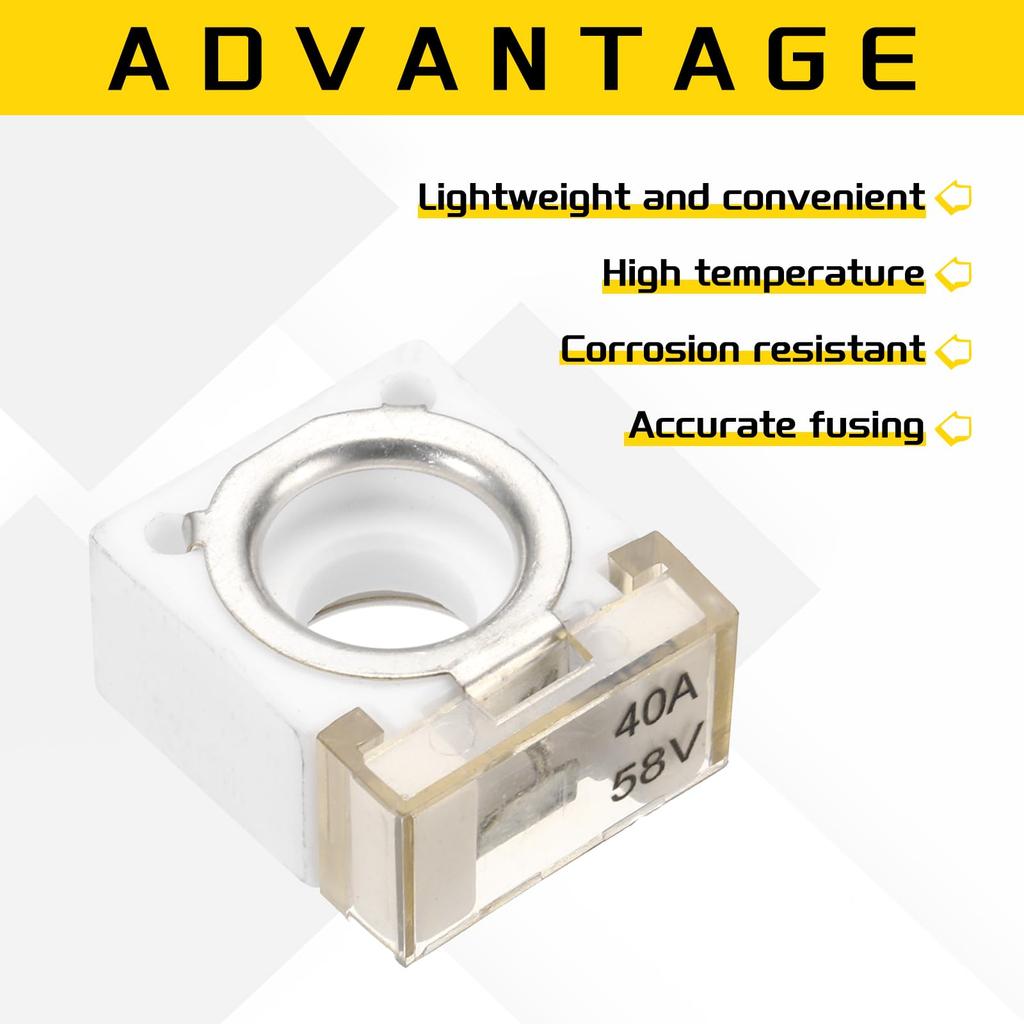 uxcell Terminal Fuse 40A Terminal Block Fuse 58V DC Marine Rated Fuse and