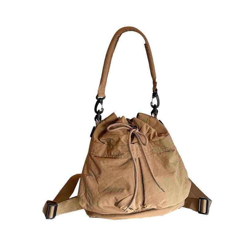 Backpack Canvas Bag Women'S Bag Multi-Back Method Shoulder Messenger Bag Japanese Multi-Pocket Bag Luggage
