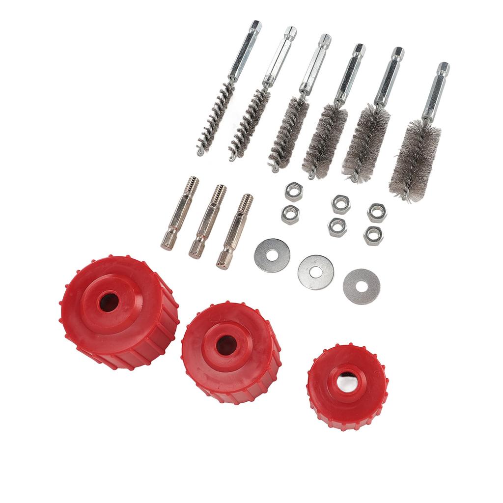 Copper Pipe Cleaner for Power Drill 1/2 3/4 1 Inch Tube Cleaning Brush with Stainless Steel Wire