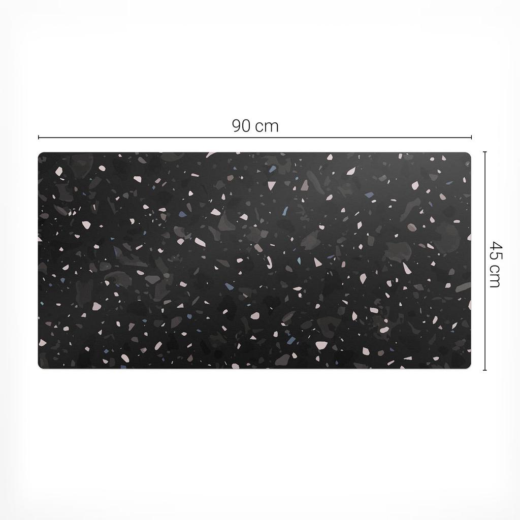 Terrazzo Anti-Slip Gaming Mouse Pad Dark Pattern 90x45 cm