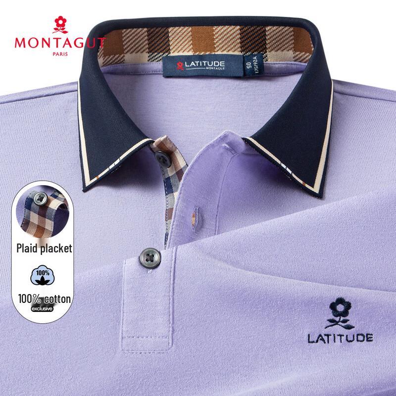 

MONTAGUT Men s 100% Cotton Long-Sleeve Polo Shirt 52