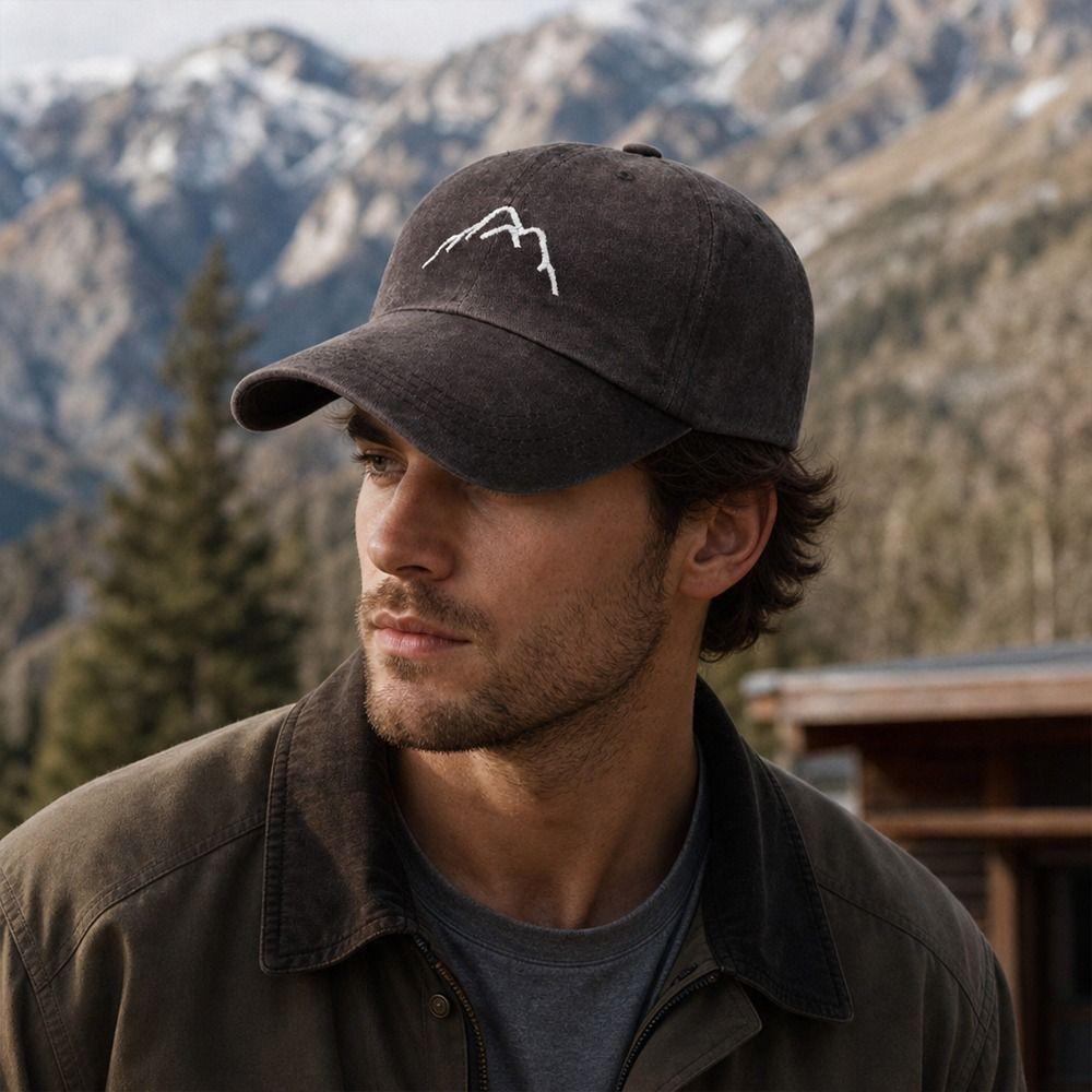 Mountain Embroidery Baseball Caps Adjustable Sunscreen Hats New Sun Headwear Summer