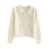 Korean Style Women's Soft Knit Lapel Tie Cardigan Sweater Coat for Autumn/Winter