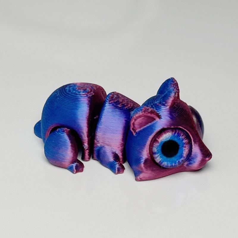 3D Printed Mini Hamster Figurines Animal Model Simulated Eyes Landscape Decorations Home Desktop Ornaments Children Toy Gifts