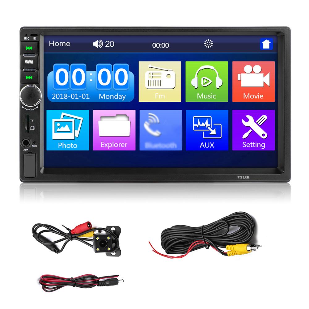7 inç Çift Din Araba Stereo Alıcısı 2 Din Araba Radyo Autoradio Dokunmatik Ekran BT MP5 Çalar ile