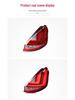 Compatible for Ford Fiesta 2009-2015: Smoked LED Taillight Assembly with DRL, Brake, and Turn Signal Lights.