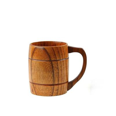 Tazza di legno fatta a mano da 400 ml Tazza da bere primitiva cinese Naturale Tè Caffè Birra Bicchiere Tazza Servizio da tè da viaggio Casa Cucina