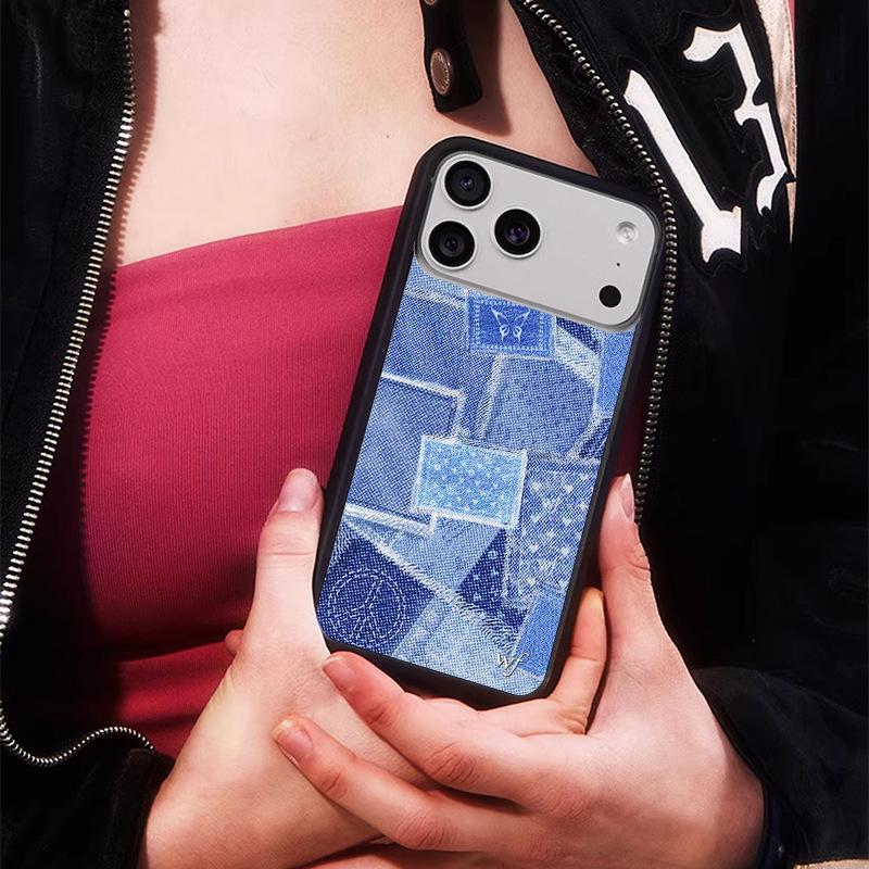 WildFlow Blue Denim iPhone 17/16 Pro Max/15 Plus Protective Case