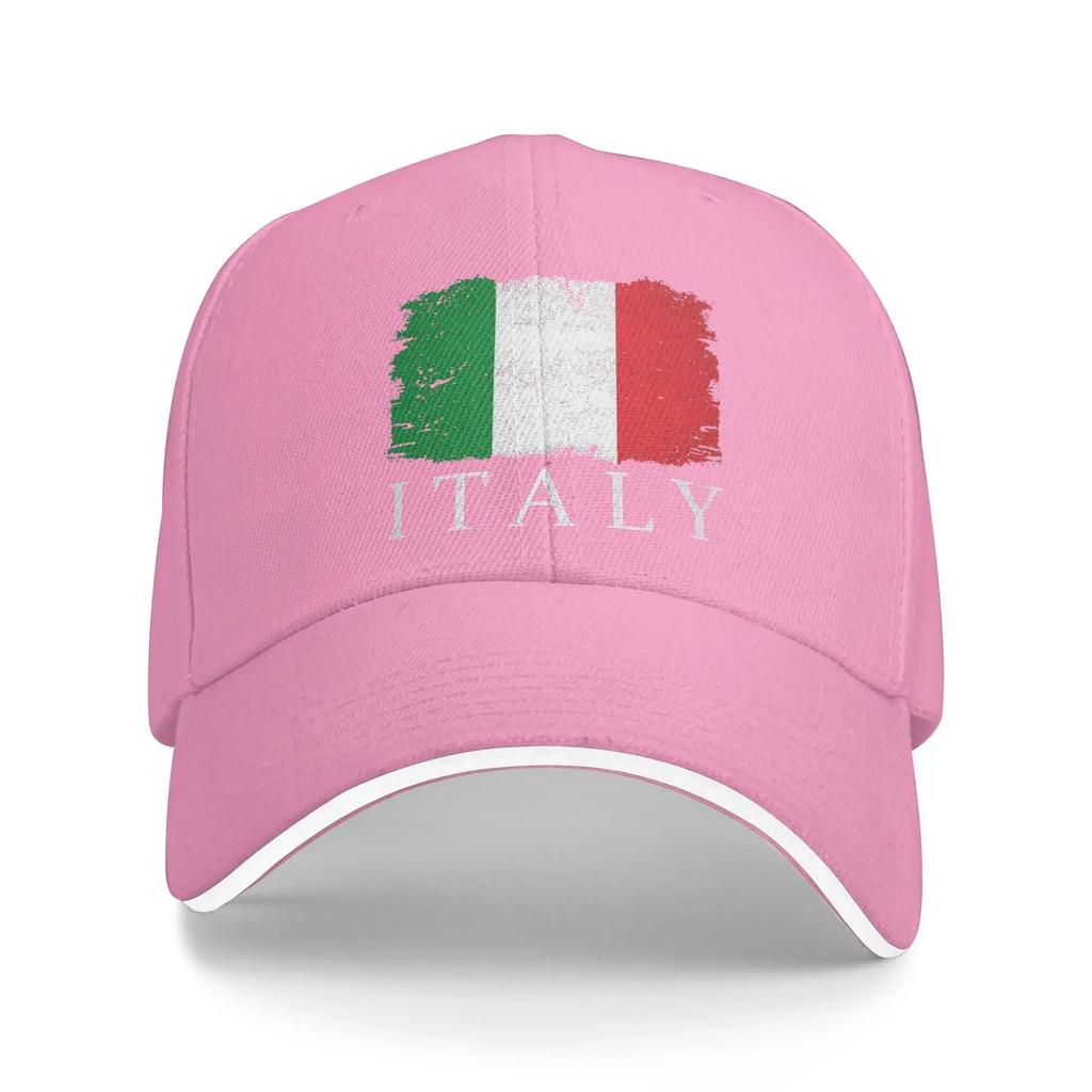 Italy Country Flag Sun Baseball Cap  Summer Fitted Retro Trucker Hat For UnisexTeens Outdoor Sport Baseball Caps
