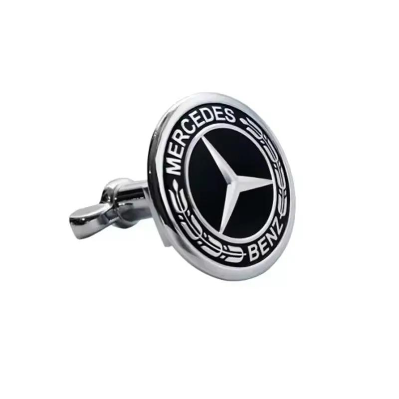 45mm Car Front Emblem Badge Modified Bonnet Chrome Hood Cover for Mercedes Benz W203 W204 C E S Class W210 W211 W220 AE162Y