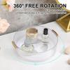 1Pcs Rotating Turntable Desktop Storage Box 360° Rotating Cosmetic Storage Box Lotion Display Box Round Transparent Tray