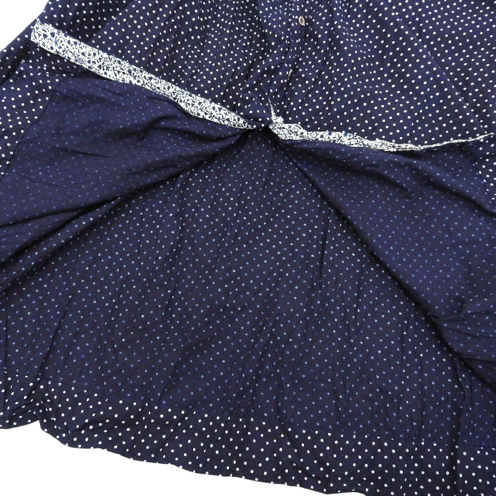 45R Women's indigo polka dot print dress shirt dress 0 7075052 dress 0 IndigoUsed