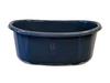 Oval Plastic Bowl With Handles 30L Dark Ash -Jag