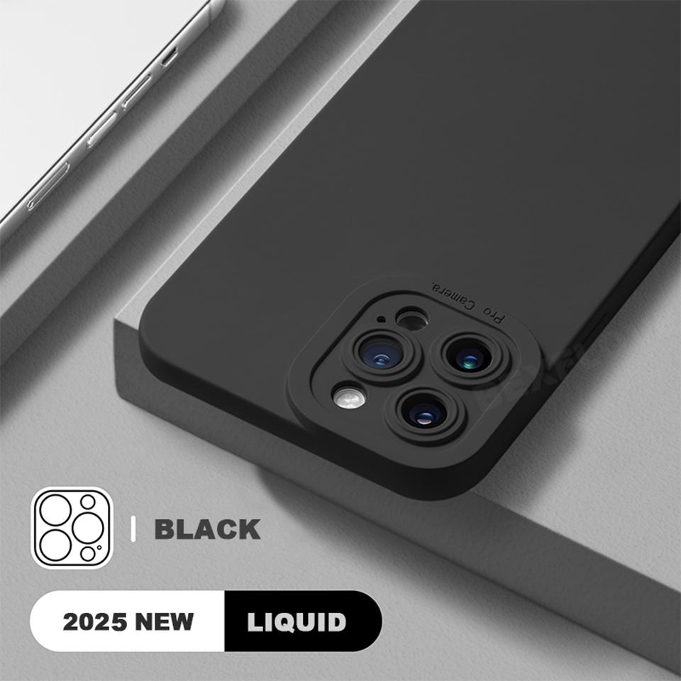 Strap Phone Case For iPhone 16 14 15 Plus 12 13 Mini 11 16 Pro X XR XS Max 16E SE Lanyard Liquid Silicone Protector Soft Cover
