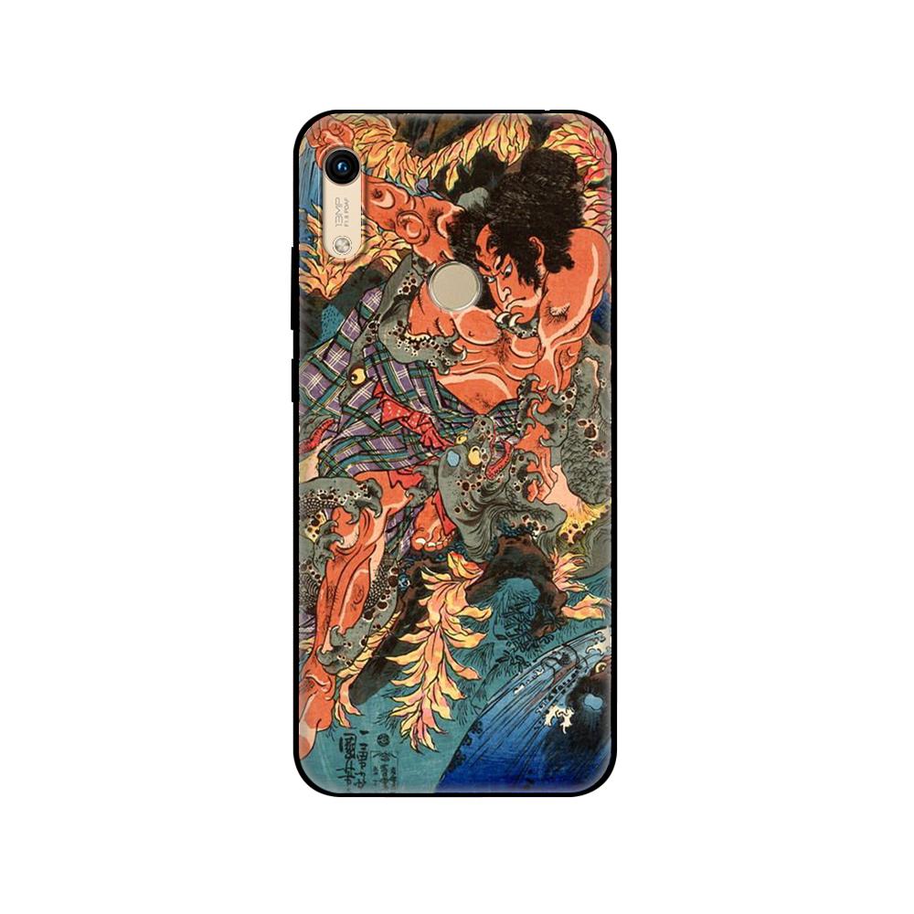 Black Tpu Case For Huawei Honor 8a Prime 8s Prime 9 Lite Honor 9A 9C 9X Premium 9x Pro 9S Case Cover Japanese Style Art