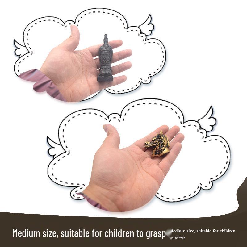 Antique Terracotta Army Archaeological Bronze Excavation Toy: Children's Educational Animal Head Model