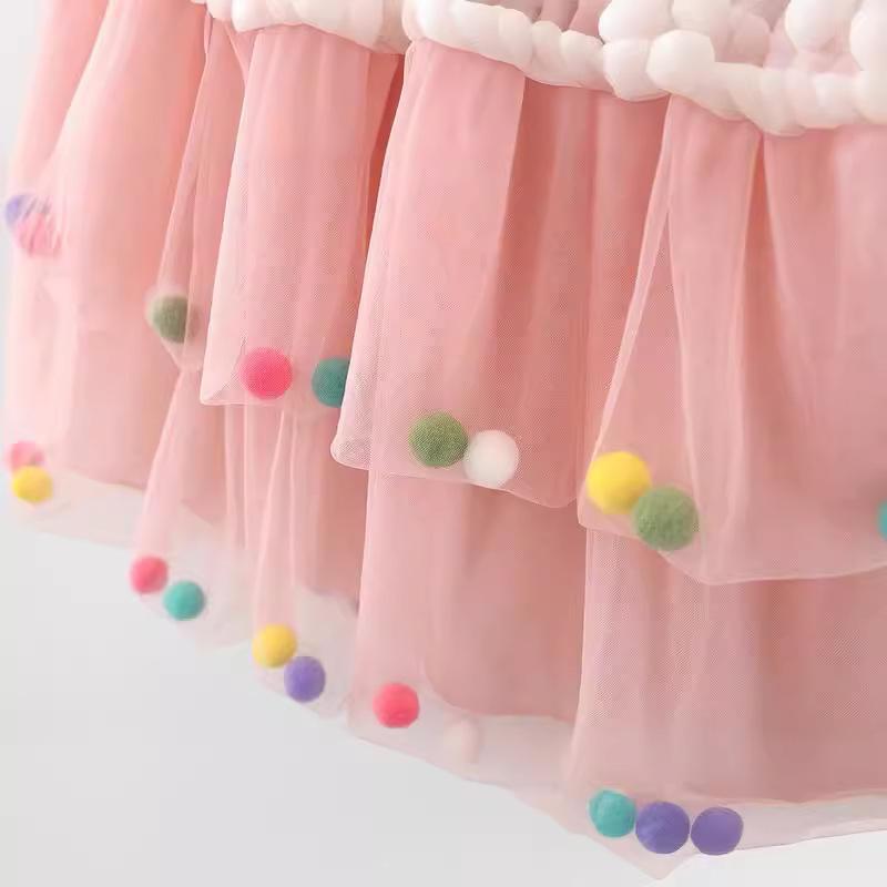 Children's Clothing Girls' Dresses Summer Girls' Pink Princess Dresses Children's Butterfly Bow Ball Dresses