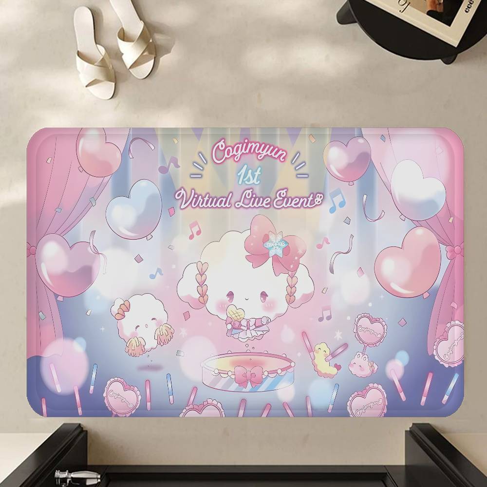 C-cogimyun Anime Entrance Door Mat Nordic Style Bedroom Living Room Doormat Home Balcony Anti-Slip Modern Home Decor