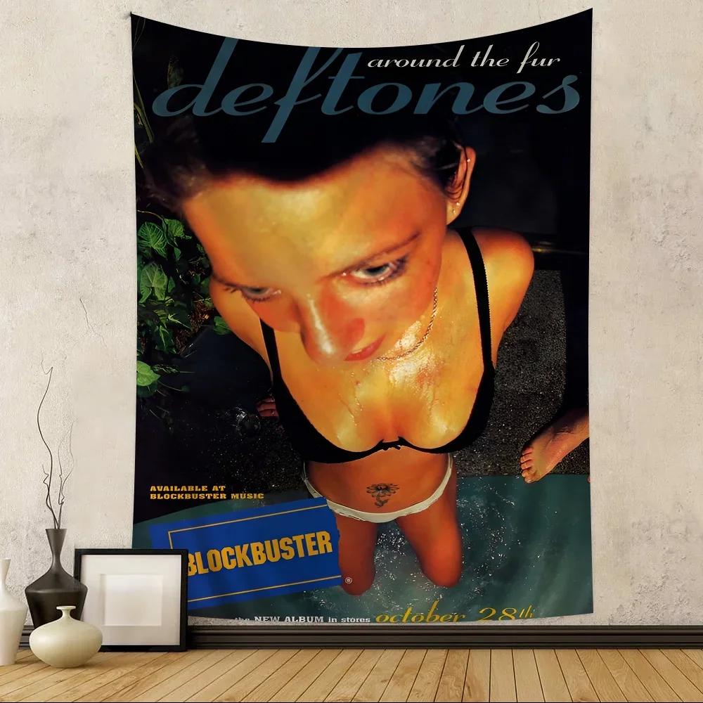 JIT Deftones Saturday Night Wrist Tapestry Music AlbumThemed Wall Decor Stylish Home Bedroom Music Room for Retro Rock Ambiance 74x94cm(29x37in)