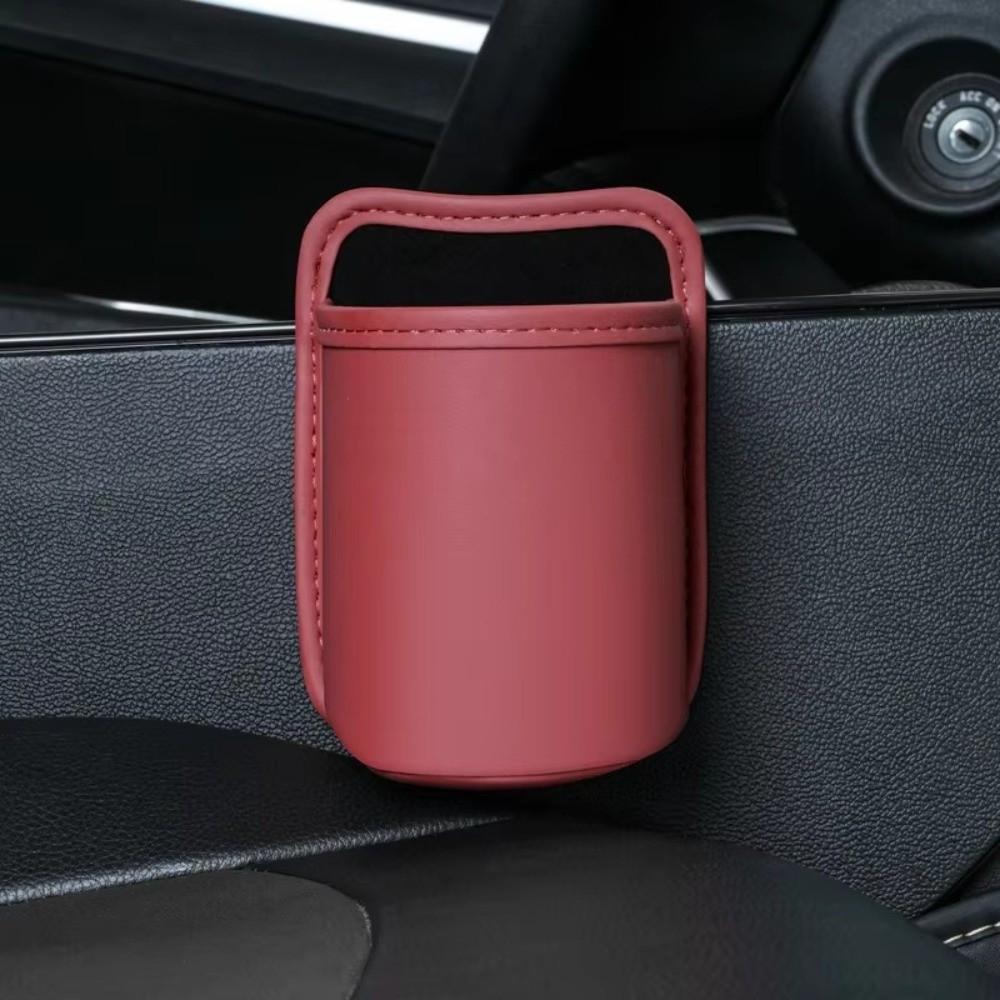 Wasserdichter Auto-Getränkehalter Leder-Fahrzeug-Mülleimer Praktischer Auto-Mülleimer Auto-Zubehör