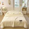 Bowknot Embroidered Lace Summer Quilt