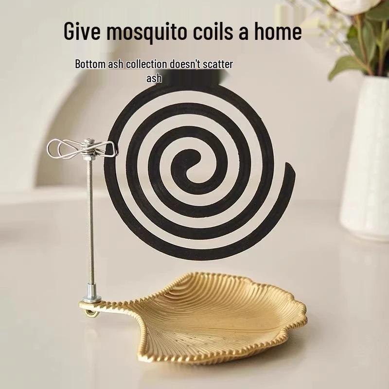 Magnetic Mosquito Coil Holder with Detachable Ash Tray and Clips