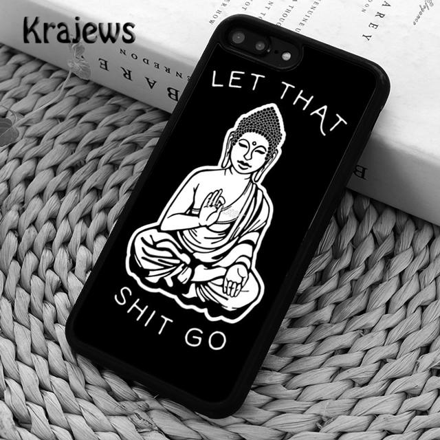 

Krajews Let That Shit Go Buddha Phone Case Cover For iPhone 17 Air 16 15 14 plus 11 12 13 pro max coque Fundas iPhone 15pro