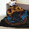 Black Sabbath Ozzy Is Bat Warm Soft Blankets  Travel Plush Throw Blanket Print Living Room Flannel Bedspread Sofa Bed Cover