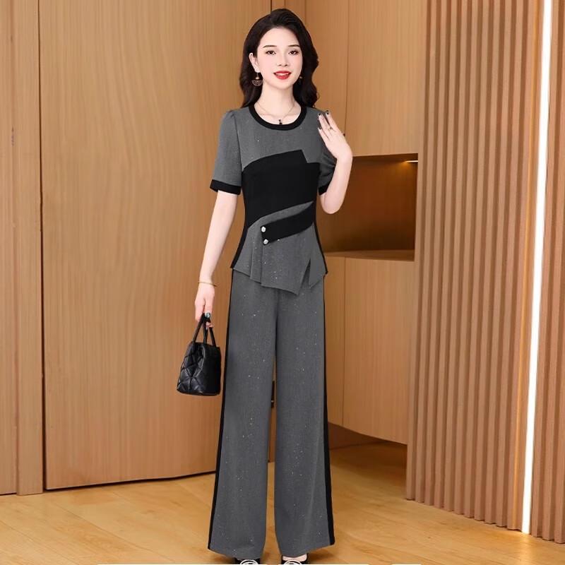 Женский стильный повседневный летний комплект из двух предметов 2XL