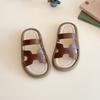 Unisex Kids Hollow Strap Two Tone Open Toe Casual Summer Slide Sandals