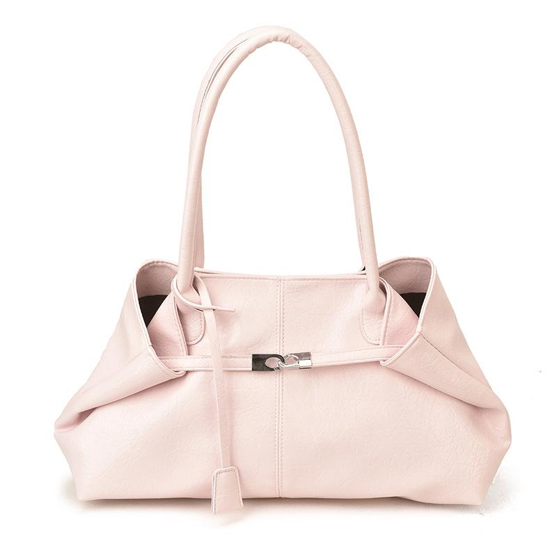 PU Tote Bag for Women with Cracked Texture Design and Metal Clasp Closure Ideal for Daily Use Work and Casual Outings