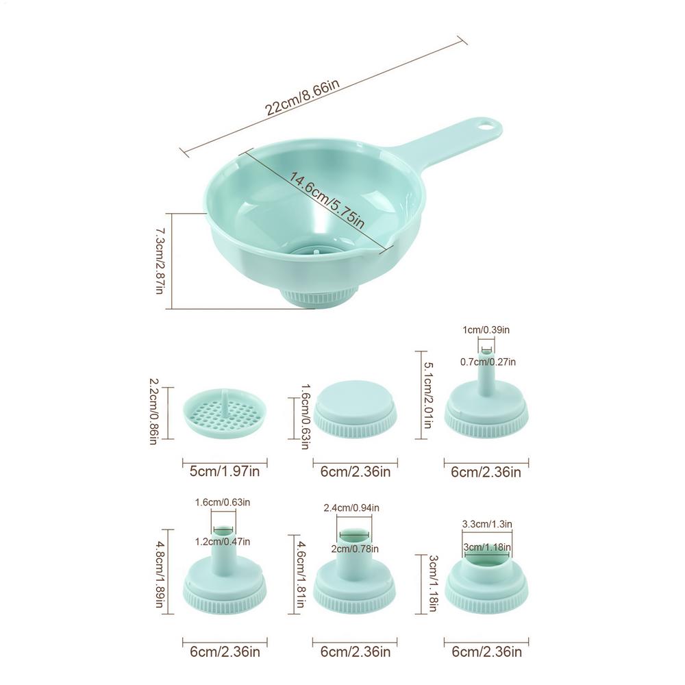 Canning Funnel Wide Mouth Jar Funnel Jam Salad Dressing Wide Mouth Funnel Wide Mouth Oil Leak Multifunctional Kitchen Tool синий
