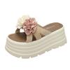 Fashion Fairy Flower Slippers Muffin Soft Bottom 2025 One Word Cool Summer New Female Summer Versatile Beach Slippers
