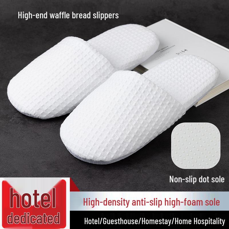 Winter Thickened Coral Fleece Anti-Slip Hotel Slippers for Home