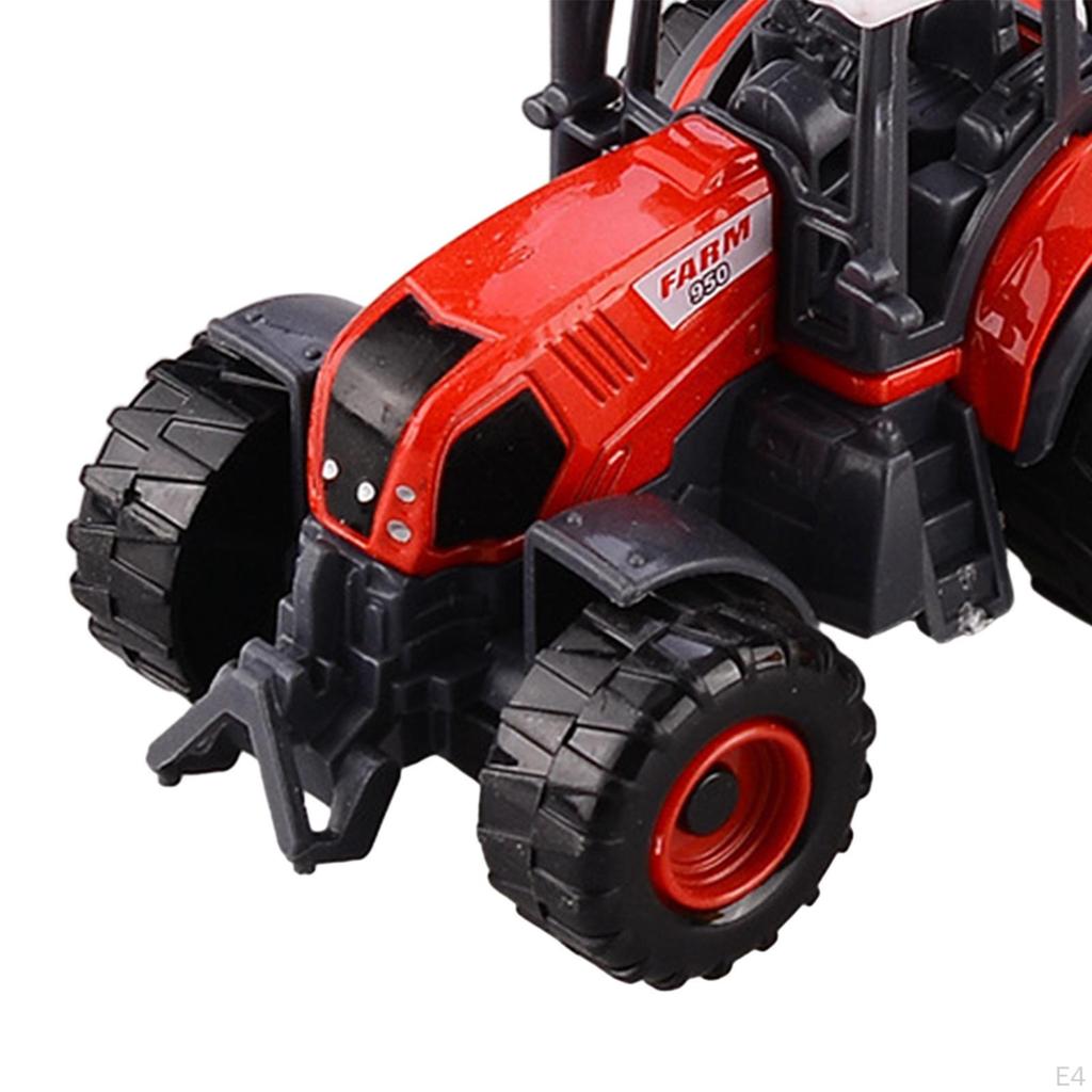 Kinder Mini Traktor Simulation Bauernauto Diecast Fahrzeug Spielzeug Kleines Spielset, für Geburtstag,